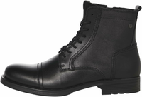 JACK & JONES JFW Russel Leather – sztyblety męskie skórzane, antracytowe