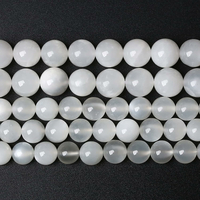 jiejinyu CMC3-10 – koraliki z białego kamienia księżycowego AAA 10 mm, 36 szt.