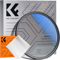 K&F Concept filtr polaryzacyjny CPL 67 mm, redukcja odblasków