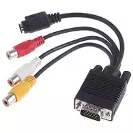 Kabel przejściówka z PC VGA do S-Video AV RCA TV C614