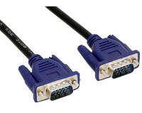 Kabel przewód do monitora D-SUB VGA-VGA SVGA HD 1,8m widok z przodu