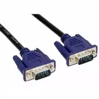 Kabel przewód do monitora D-SUB VGA-VGA SVGA HD 1,8m widok z przodu