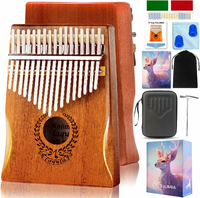 Kalimba 17 klawiszy laqula – mahoniowy instrument palcowy z etui