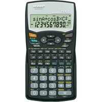 Kalkulator biurowy Sharp EL 531 WH widok z przodu.