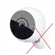Kamera bez akumulatora IP Logitech Circle 2 wodoodporna bezprzewodowa widok z boku.
