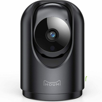 Kamera bezprzewodowa IP IHOUMI FHD WiFi 1296p czarny widok z przodu.