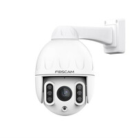 Kamera do monitoringu IP Foscam SD2 WLAN PTZ 4xZoom biały widok z przodu.