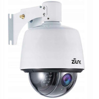 Kamera monitoring IP ZILNK 1080P PoE zewnętrzna PTZ SD IP65 biała widok z przodu.