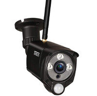 Kamera monitoringu bezprzewodowa IP Tonton PE3020-W 3MP UHD PIR czarny widok z przodu.