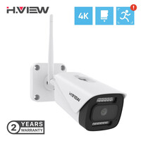 Kamera tubowa IP H.VIEW HV-WF800A1 8MP IP WiFi H.265+ 256GB SD widok z przodu.