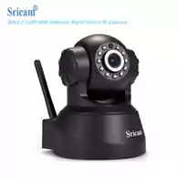 Kamera wewnętrzna IP Sricam SP012 WiFi 720P P2P SD czarny widok z przodu.