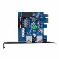 Karta PCIe USB 3.0 2-porty  5Gbp/s DODOCOOL DC12 widok z przodu