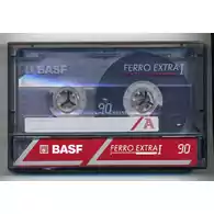 Kaseta magnetofon BASF Ferro Extra I 90 widok z przodu.