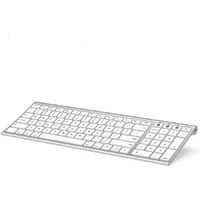 Klawiatura bezprzewodowa Bluetooth Jelly Comb 2.4GHz Ultra Slim Windows biały widok z przodu.