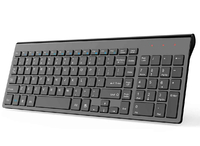 Klawiatura bezprzewodowa LeadSail KF-10 2.4G Ultra Slim widok z przodu.