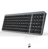 Klawiatura bezprzewodowa Leadsail KF002 PC QWERTZ widok z przodu.