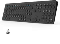 Klawiatura bezprzewodowa Leadsail KF003 PC QWERTZ widok z przodu.