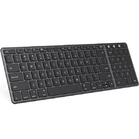 Klawiatura bezprzewodowa SeenDa JP-064BA-2 Bluetooth Mac iOS QWERTZ widok z przodu.
