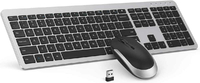 Klawiatura bezprzewodowa Seenda SK38-3 Bluetooth QWERTZ Grey widok z przodu.