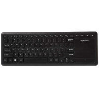 Klawiatura bezprzewodowa Touchpad AmazonBasics SmartTV QWERTY czarny widok z przodu.