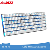 Klawiatura mechaniczna gamingowa Ajazz Geek AK33 RGB Black Switch widok z przodu.