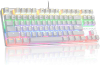 Klawiatura mechaniczna gamingowa HiveNet X51 Zero RGB Blue Switch widok z przodu.