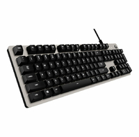 Klawiatura mechaniczna przewodowa gamingowa Logitech G413 Silver Tactile widok z przodu.