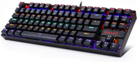 Klawiatura mechaniczna przewodowa gamingowa Redragon K552-KR RGB widok z przodu.