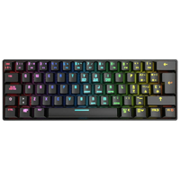 Klawiatura mechaniczna przewodowa Krom Kluster Mini RGB Outemu Red widok z przodu.