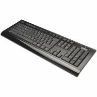 Klawiatura przewodowa biurowa Digitus Black Line S USB QWERTZ widok z przodu.