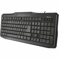 Klawiatura przewodowa biurowa Trust 20521 QWERTY USB widok z przodu.