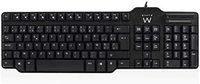 Klawiatura przewodowa Ewent EW3250 USB AZERTY widok z przodu.