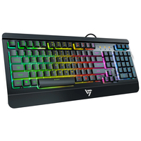 Klawiatura przewodowa gamingowa VicTsing PC149A RGB QWERTY widok z przodui.