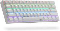 Klawiatura przewodowa mechaniczna gamingowa Obins Anne Pro 2 Blue Biała widok z przodu