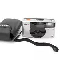 Kompaktowy aparat analogowy Agfa Futura Autofocus 2 Agfa Lens widok z przodu.