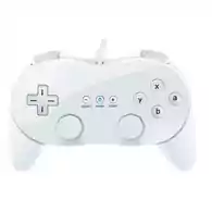 Kontroler pad gamepad do Nintendo Wii wibracje biały widok z przodu