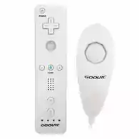 Kontrolery do Nintendo Wii Motion Plus 2in1 WHITE widok z przodu