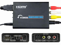 Konwerter z HDMI PAL/NTSC na do S-VIDEO RCA AV 3xCHINCH