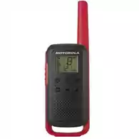 Krótkofalówka walkie talkie Motorola TLKR T62 czerwony widok z przodu.