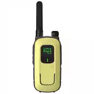 Krótkofalówka walkie talkie Radioddity PR-T3 PMR446 żółty widok z przodu.