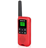 Krótkofalówki walkie talkie Retevis RT649 PMR Red widok z przodu.