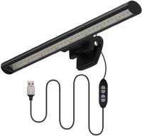 Lampa do monitora laptopa bez odblasków na ekranie USB Quntis widok z przodu.