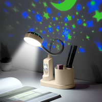 Lampka na biurko dziecięca LED z projekcją gwiazd – królik, ładowalna