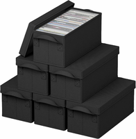 Lifewit 24517 – zestaw 6 składanych pudełek na płyty CD, czarne