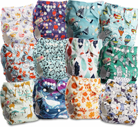 Littles & Bloomz pieluchy wielorazowe kieszonkowe, 12 szt., jeden rozmiar