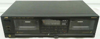 Magnetofon Deck dwukasetowy JVC TD-W444 widok z przodu.