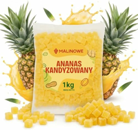 Malinowe ananas kandyzowany w kostce 1 kg – owoce kandyzowane