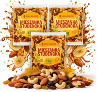 Malinowe mieszanka studencka 3 kg – orzechy, rodzynki i bakalie, 3 x 1 kg