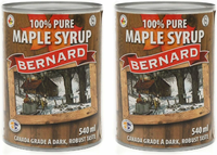 MapleFarm syrop klonowy klasy A Dark 2 x 540 ml – kanadyjski, w puszkach