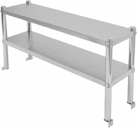 Mega-M nadstawka na stół gastronomiczny 120 x 30 x 60 cm – 2 półki, stal nierdzewna